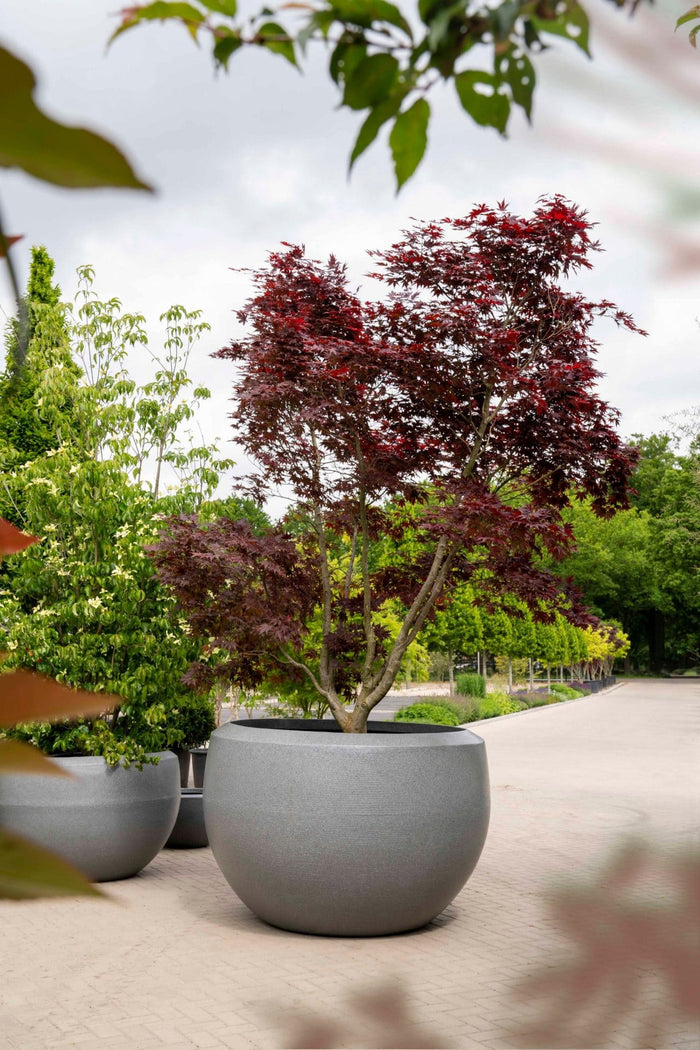 Capi Europe Vaas bol Granite - 108x75 - Antraciet