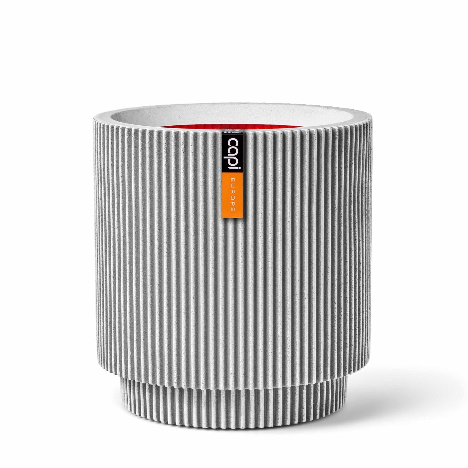 Capi Europe Vaas cilinder Groove NL - 35x38 - Ivoor