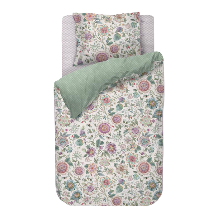 Pip Studio Viva Las Flores Dekbedovertrek 140 x 200/220 cm - Wit