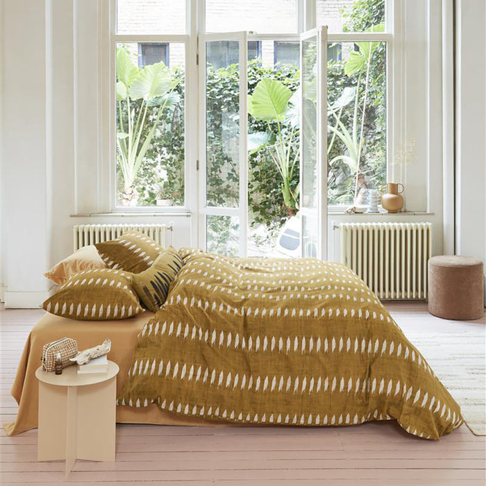 vtwonen Ikat Dekbedovertrek 140 x 200/220 cm - Oker