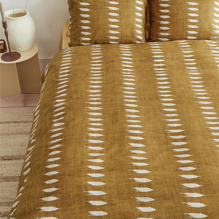 vtwonen Ikat Dekbedovertrek 200 x 200/220 cm - Oker