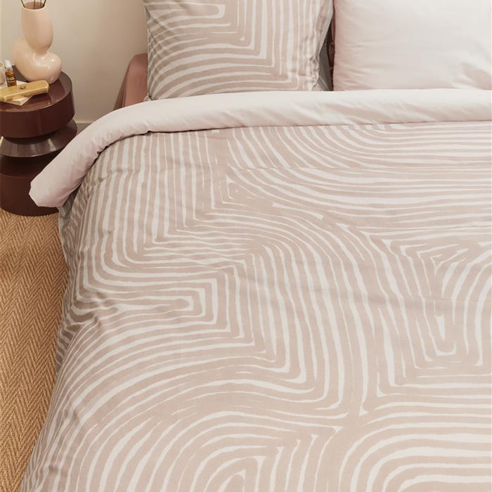 vtwonen Natural Pattern Dekbedovertrek 240 x 200/220 cm - Powder