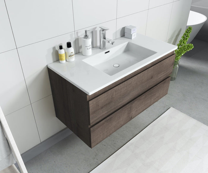 Badplaats Badkamermeubel Set Angela 100cm - Bruin Eiken