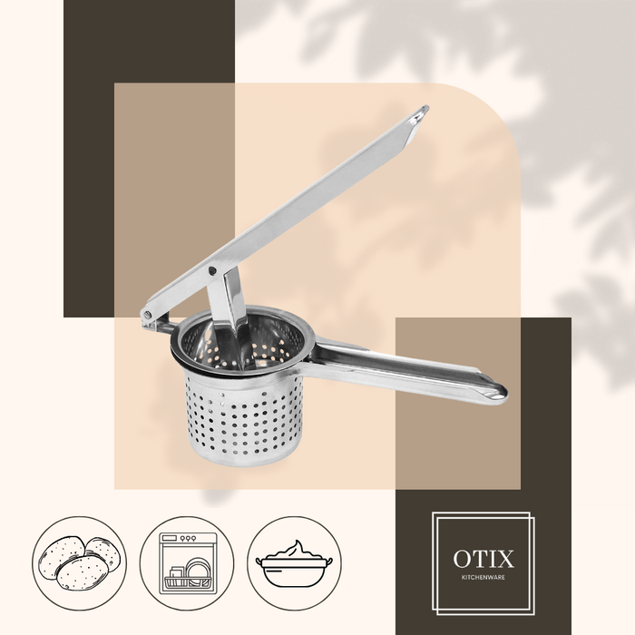 OTIX Aardappelpers Pureeknijper Pureepers RVS Zilver Keukengerei
