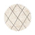 Boho&me Rond hoogpolig vloerkleed geruit Artisan - wit|grijs - 200 cm