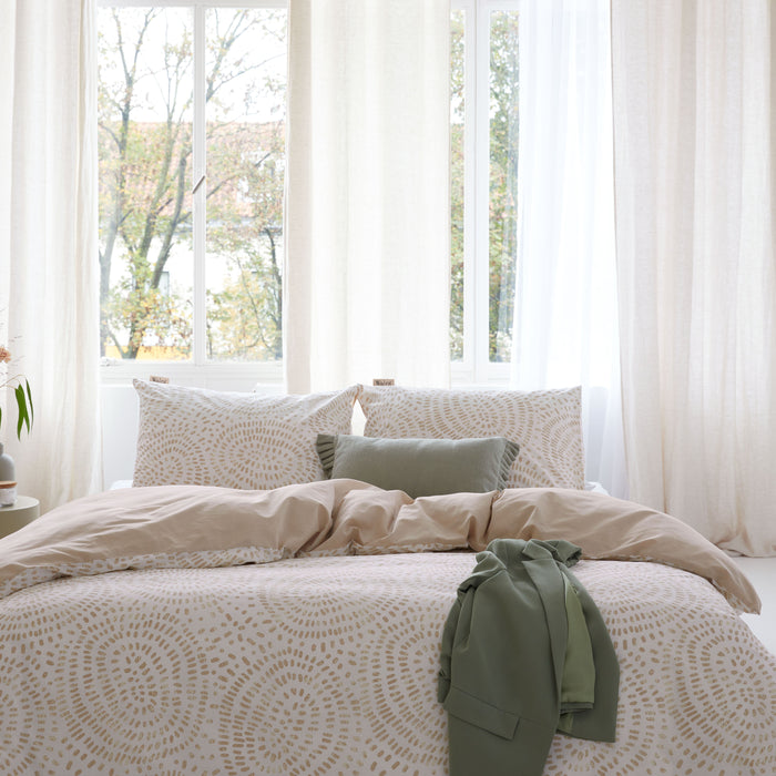 Walra Remade Crazy Crinkles Dekbedovertrek 240x220 - Zand