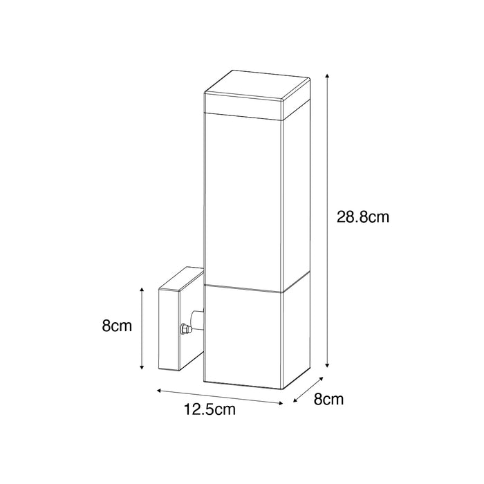 QAZQA Moderne buiten wandlamp donkergrijs met smoke - Malios