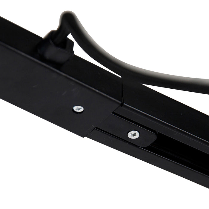 QAZQA I voeding met vierkante montageplaat voor 1-fase rail zwart -