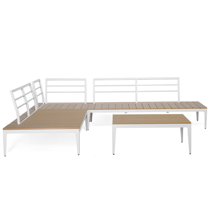 Beliani - POSITANO - Loungeset voor 5 - Grijs - Kunsthout