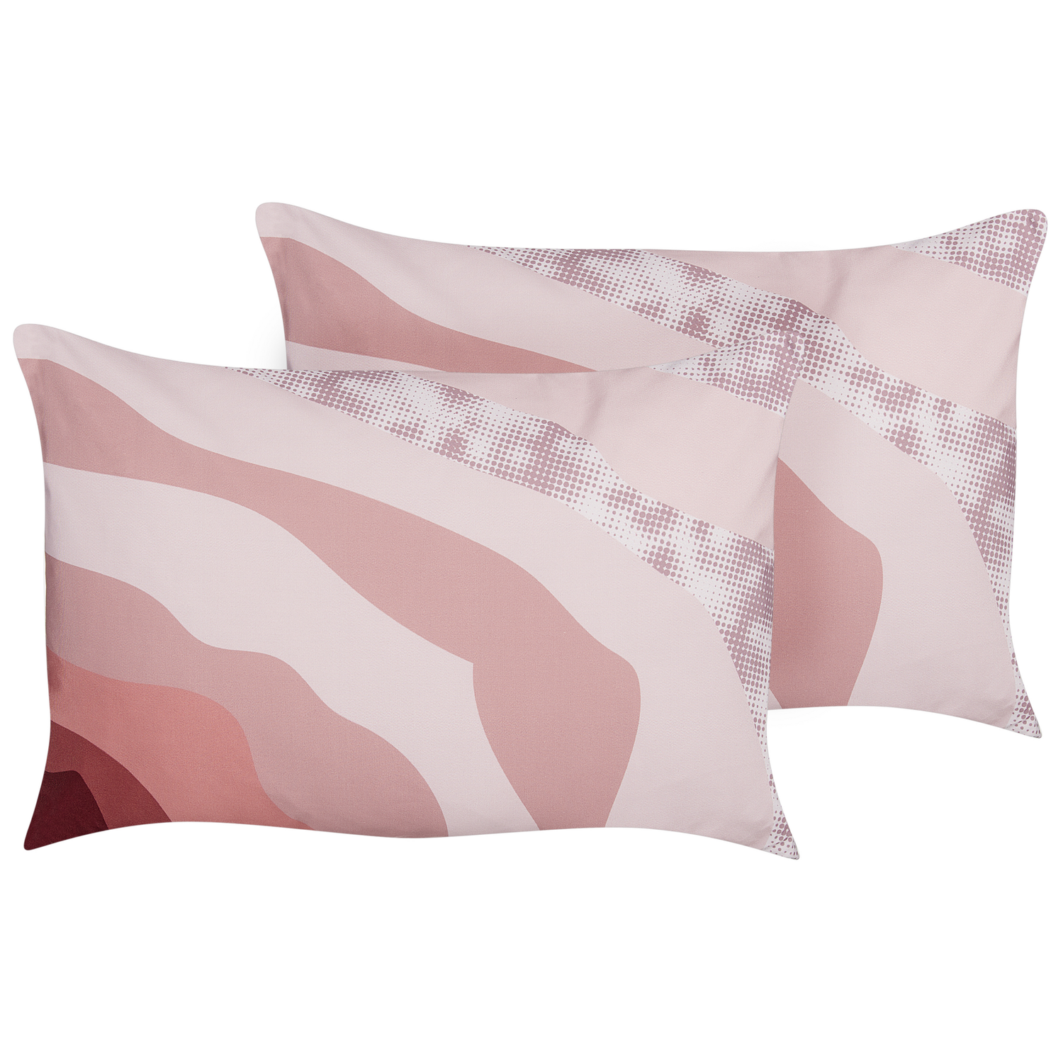 Beliani-CAMPEI-Tuinkussen set van 2-Pastelroze-40 x 60 cm-Polyester