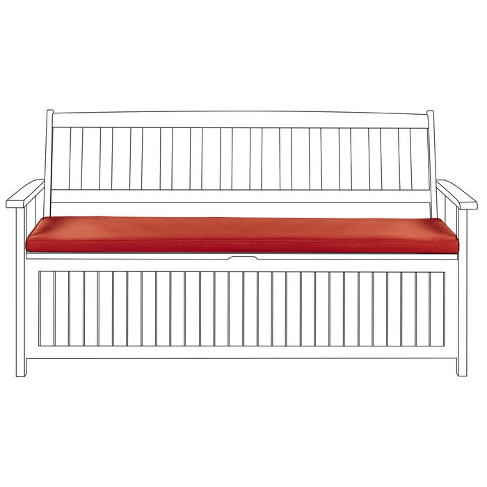 Beliani - SOVANA - Tuinkussen - Rood - 45 x 110 cm - Polyester