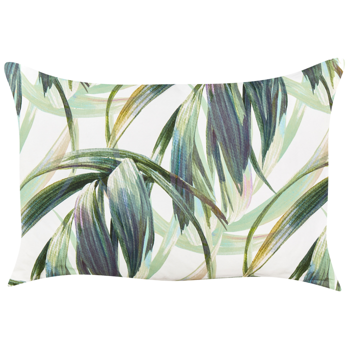 Beliani-CALDERINA-Tuinkussen set van 2-Groen|Wit-40 x 60 cm-Polyester