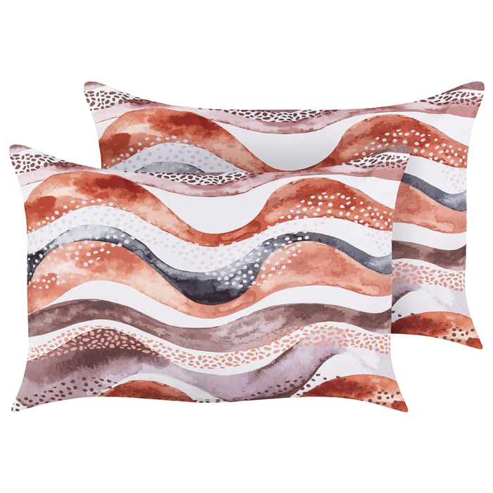 Beliani-SEBORGA-Tuinkussen set van 2-Bruin-40 x 60 cm-Polyester