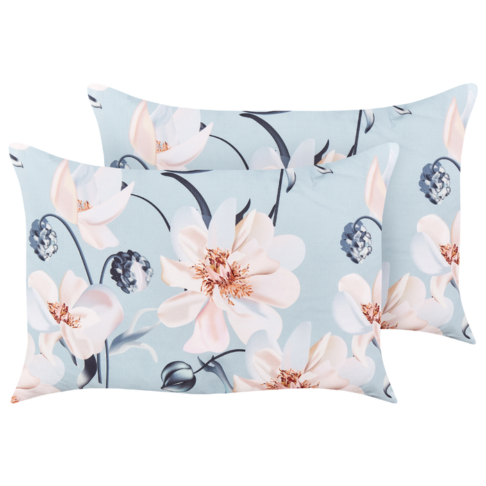 Beliani-APRICALE-Tuinkussen set van 2-Lichtblauw-40 x 60 cm-Polyester