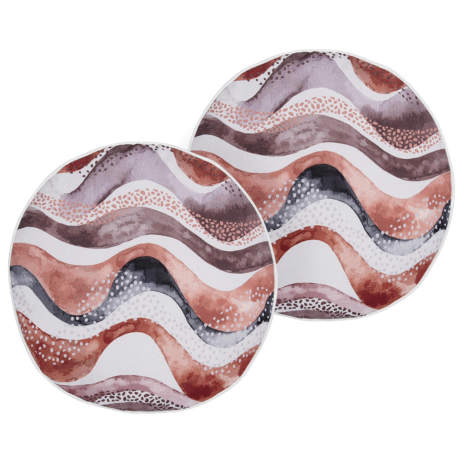 Beliani - SEBORGA - Tuinkussen set van 2 - Bruin - 40 cm - Polyester