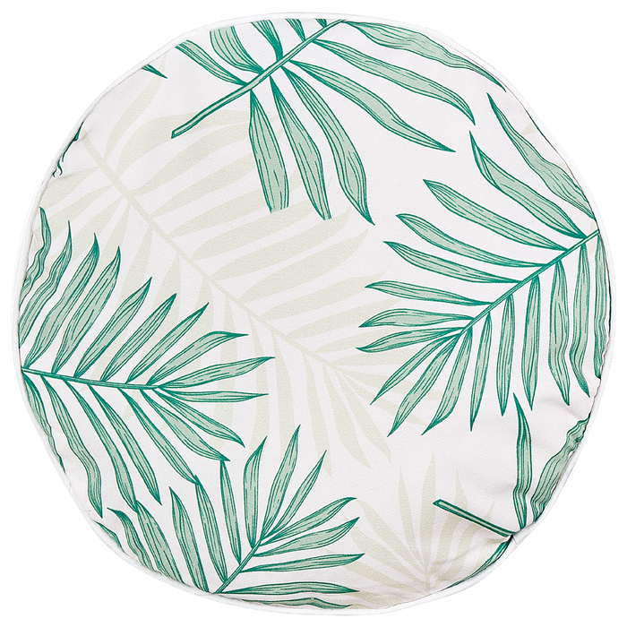 Beliani-POGGIO-Tuinkussen set van 2-Beige| Groen- 40 cm-Polyester