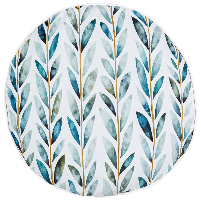 Beliani-LOANO-Tuinkussen set van 2-Wit|Groen- 40 cm-Polyester