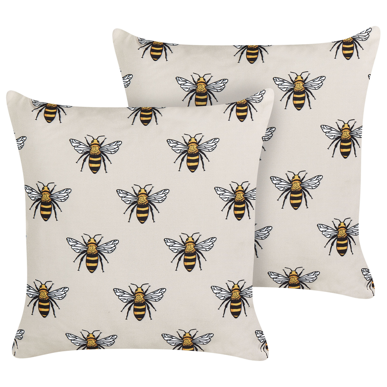 Beliani-CANNETO-Tuinkussen set van 2-Beige-45 x 45 cm-Polyester