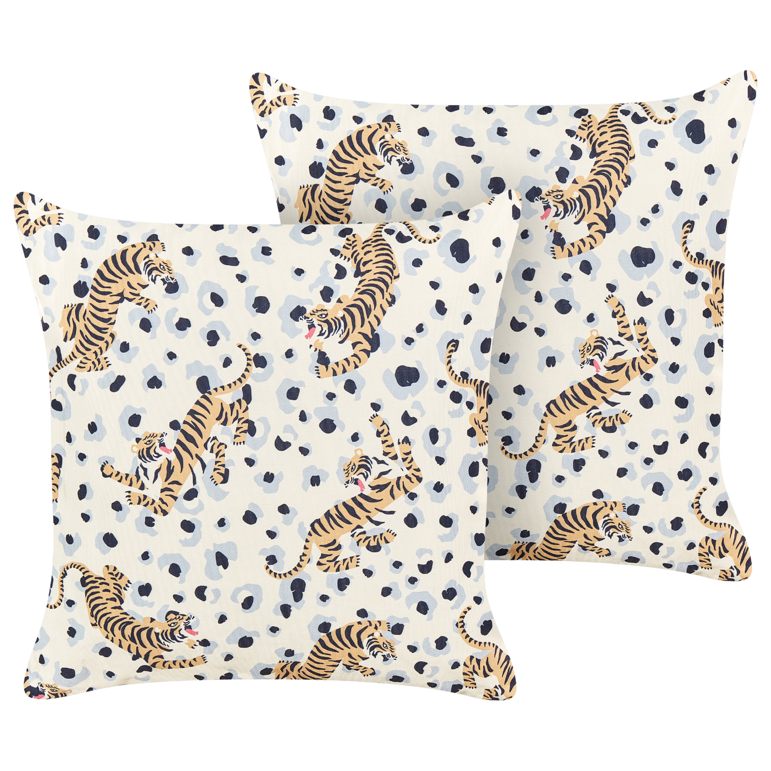 Beliani-ARENZANO-Tuinkussen set van 2-Multicolor-45 x 45 cm-Polyester