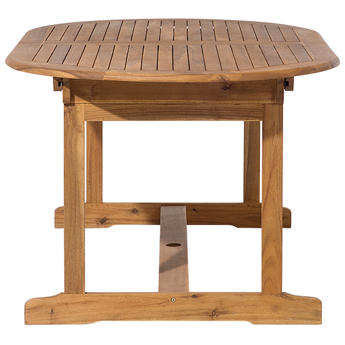 Beliani - MAUI - Tuinset voor 8 - Lichte houtkleur - Acaciahout