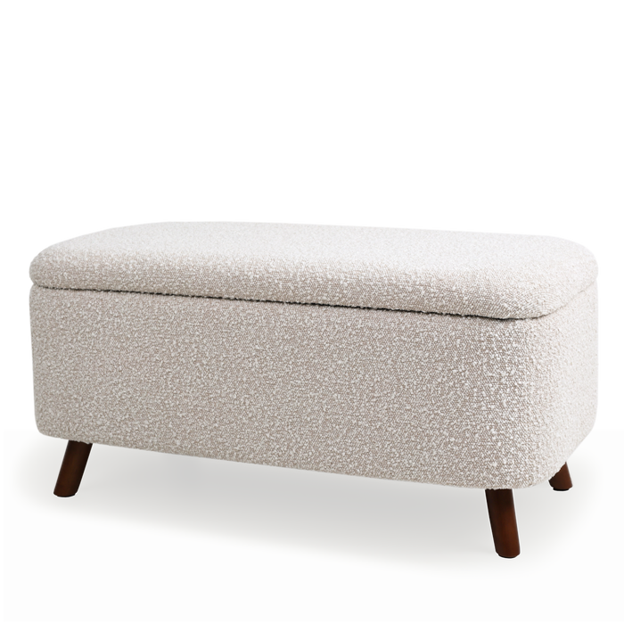 Nolon Julia Bankje Bouclé Beige - met Opbergruimte