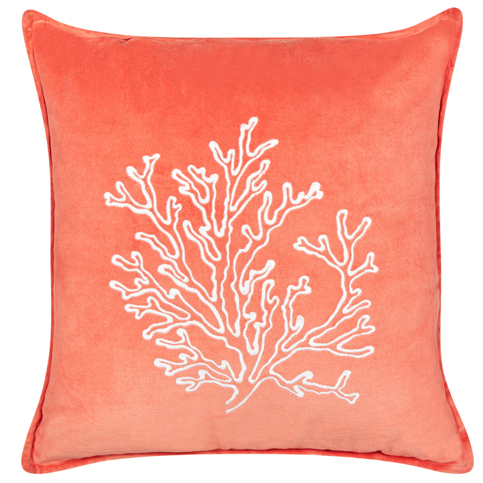 Beliani-LOMENTARIA-Sierkussen set van 2-Rood-45 x 45 cm-Fluweel