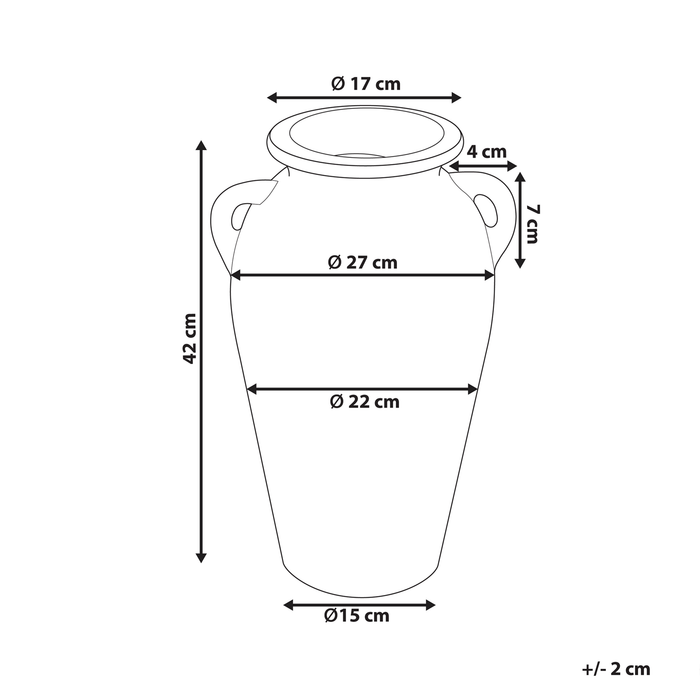 Beliani - DABONG - Decoratieve vaas - Oranje - Terracotta