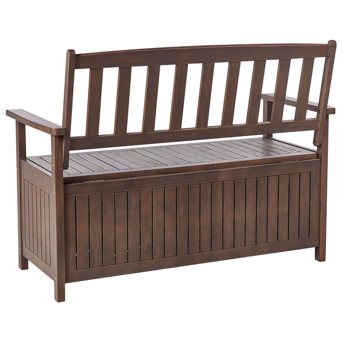 Beliani - SOVANA - Tuinbank - Donkerhout|Rood - Acaciahout