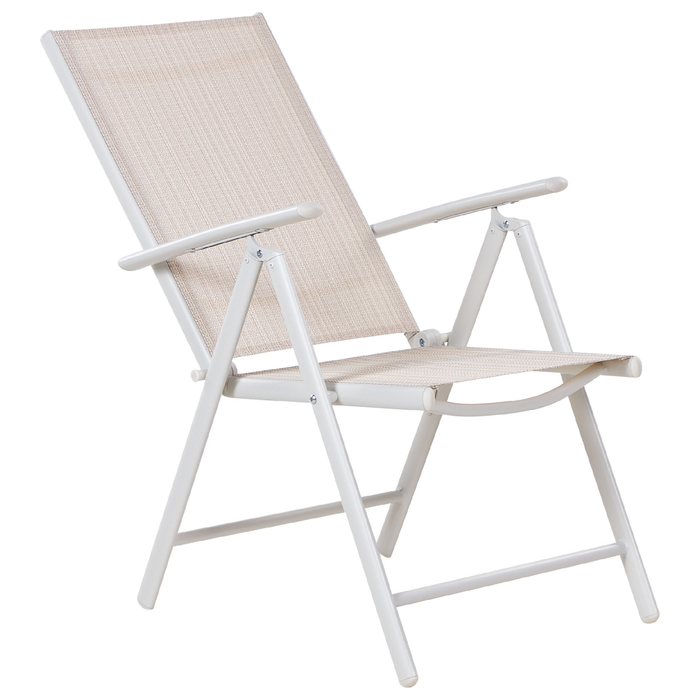 Beliani - CATANIA - Tuinstoel set van 6 - Beige - Aluminium