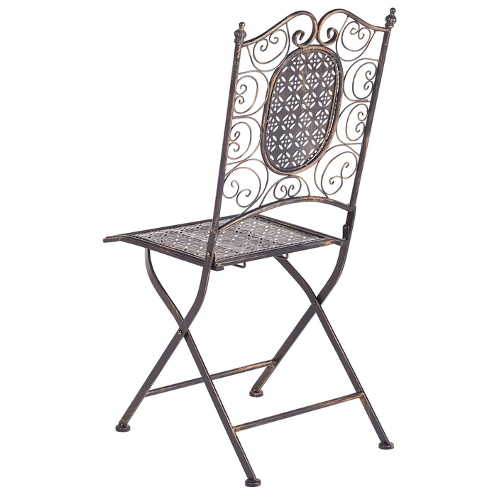 Beliani - BORMIO - Tuinstoel set van 2 - Zwart - IJzer