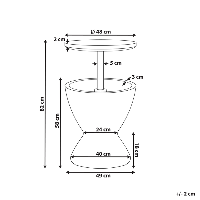 Beliani - AISA - Koelbox - Beige - Polypropyleen