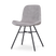 Nolon Noa-Fé Eetkamerstoel Ribstof Warm Grijs - Stof - Zwart Onderstel