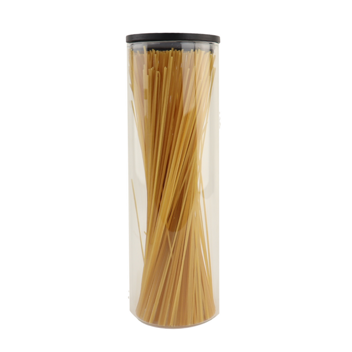 OTIX Voorraadpot Glas met Deksel 1320ml Zwart Hout Spaghetti Bewaar...