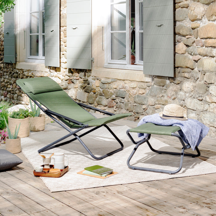 Lafuma Transabed Opvouwbare Ligstoel - Olive