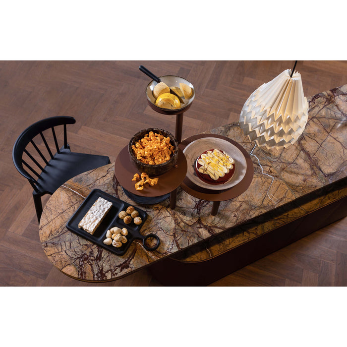 WOOOD Inara Hapjesplank - Mango Hout - Zwart - 2x44x25