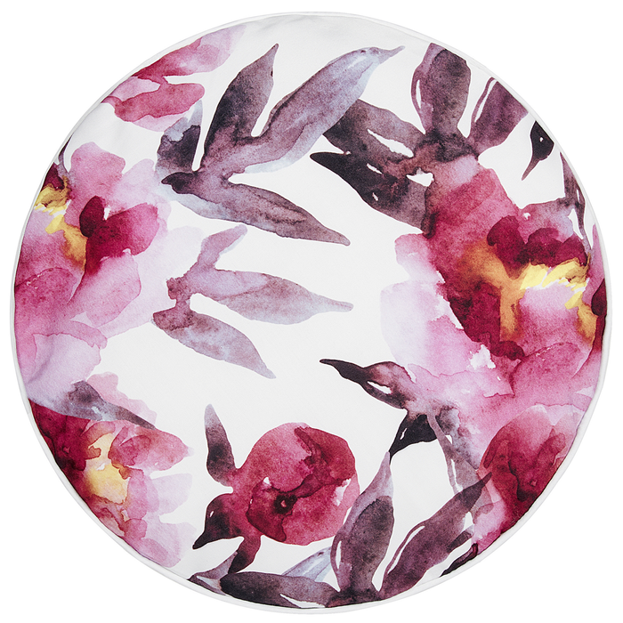 Beliani-LANROSSO-Tuinkussen set van 2-Roze|Wit- 40 cm-Polyester