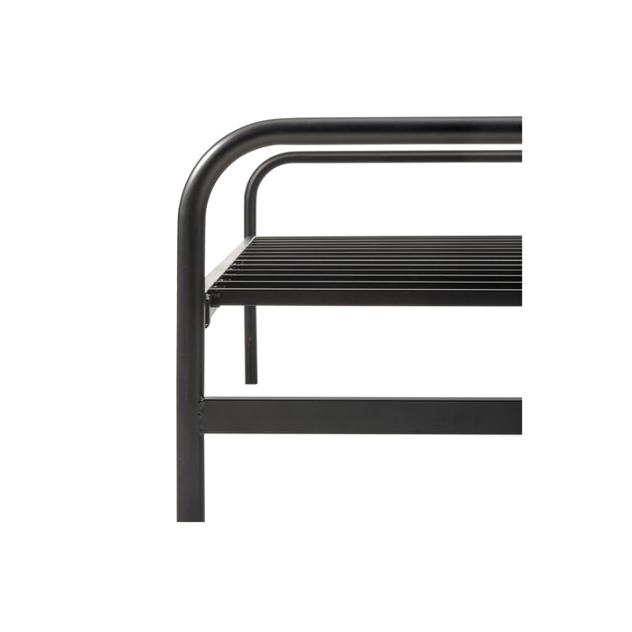 WOOOD Lucy Eenpersoonsbed - Metaal - Zwart - 57x95x206