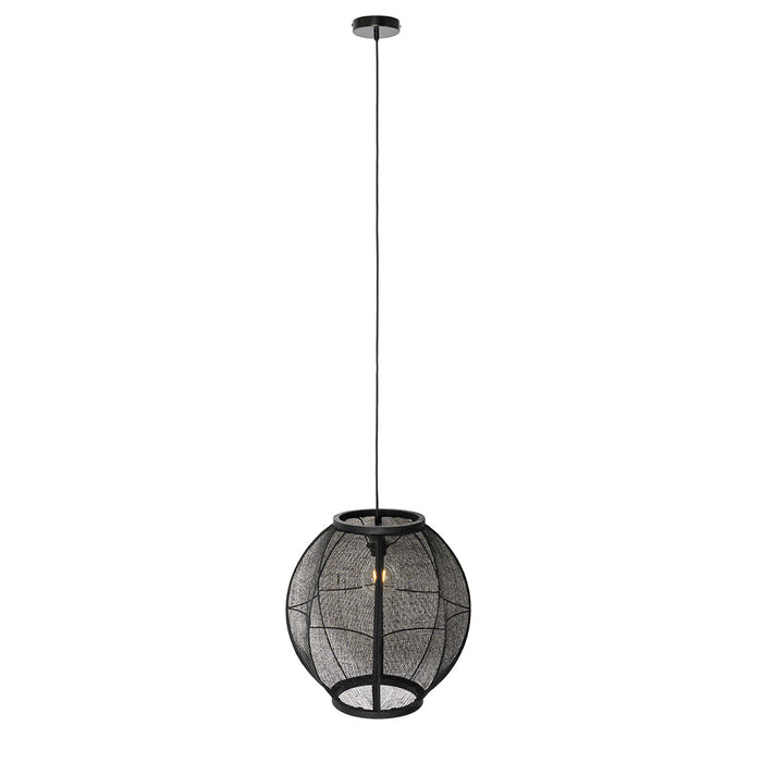 QAZQA Oosterse hanglamp zwart 46 cm - Rob