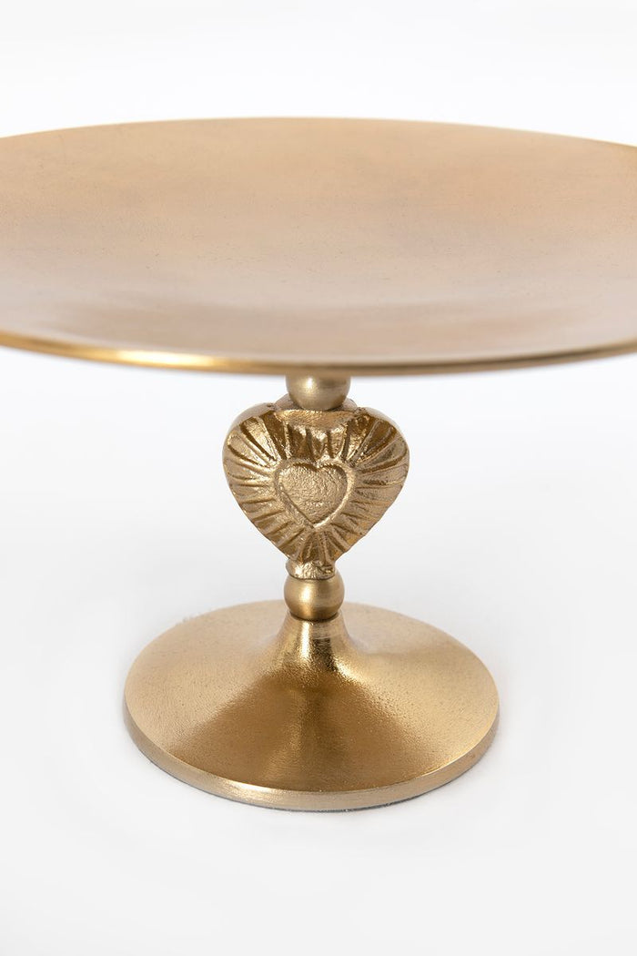 Sissy-Boy Goudkleurig taartplateau met hart