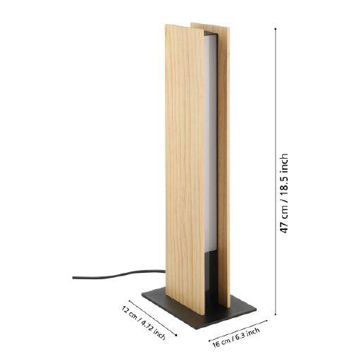 EGLO connect.z Anchorena-Z Tafellamp - 46,5cm - Bruin|Zwart|Wit - RGB