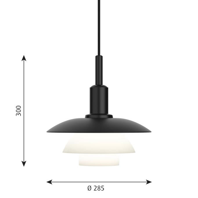 Louis Poulsen PH 3|3 hanglamp metaal|glas