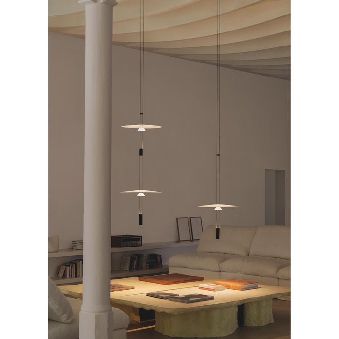 Vibia Flamingo Mini 1590 hanglamp LED Ø45 wit|zwart