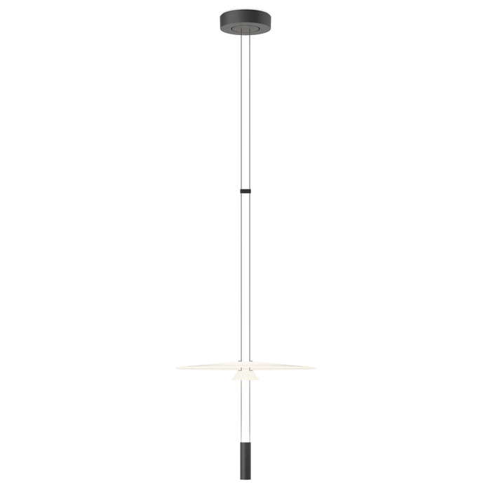 Vibia Flamingo Mini 1585 hanglamp LED Ø45 wit|zwart