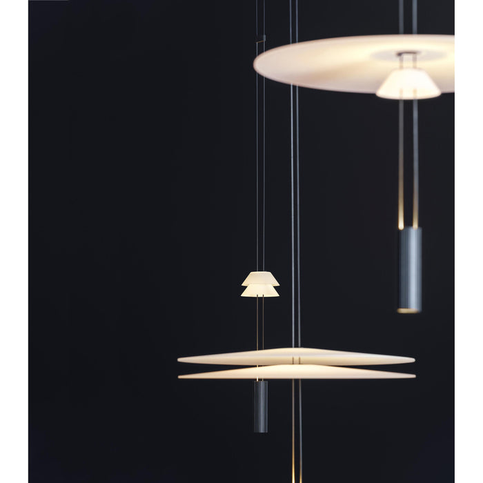 Vibia Flamingo Mini 1585 hanglamp LED Ø45 wit|zwart