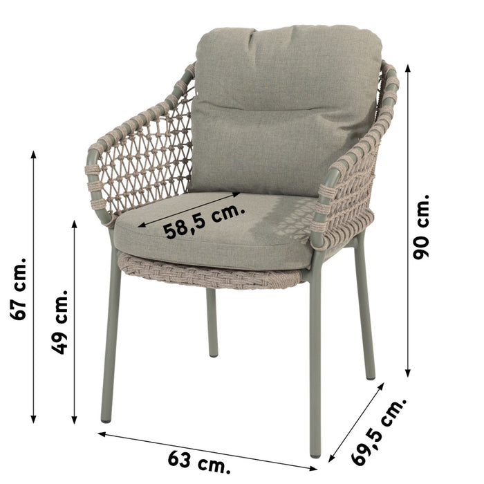 4 Seasons Jura stapelbare tuinstoel (1 stuk)