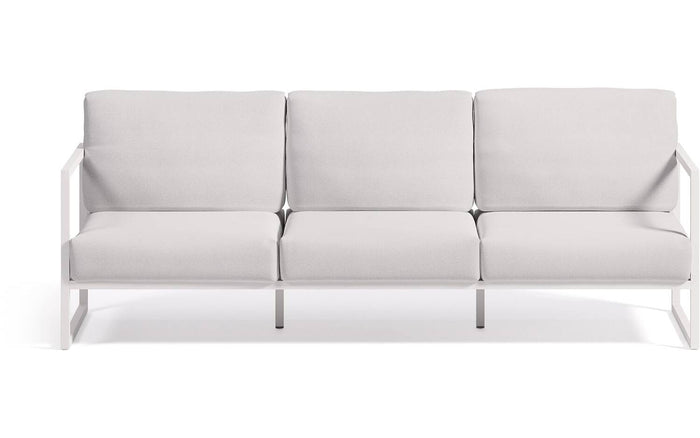 Kave Home - Comova 3-zits bank voor buiten in wit aluminium 222 cm