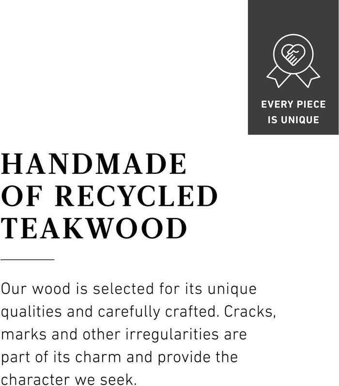 DTP Home Console table Beam,78x140x40 cm,  6 cm recycled teakwood top