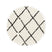 Boho&me Rond hoogpolig vloerkleed ruiten Habitat - wit|zwart - 160 cm