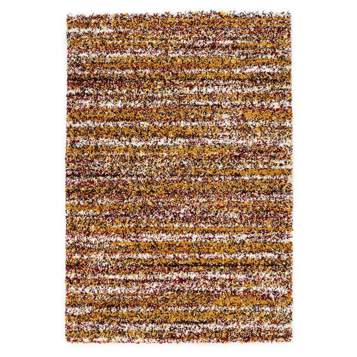 Boho&me Hoogpolige loper strepen Artisan - multi|okergeel - 80x200 cm