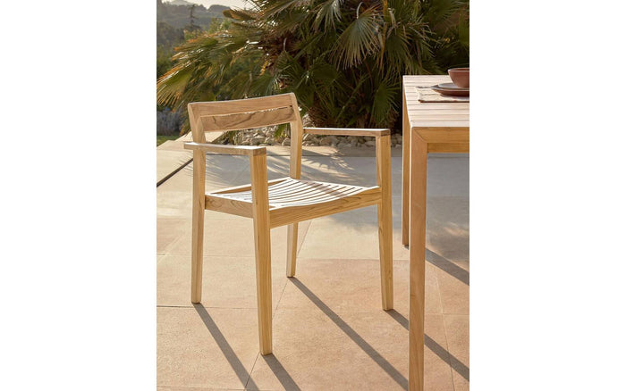 Kave Home - Victoire tuinstoel van massief teakhout